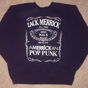 black crewneck sweatshirt amerrickan pop punk